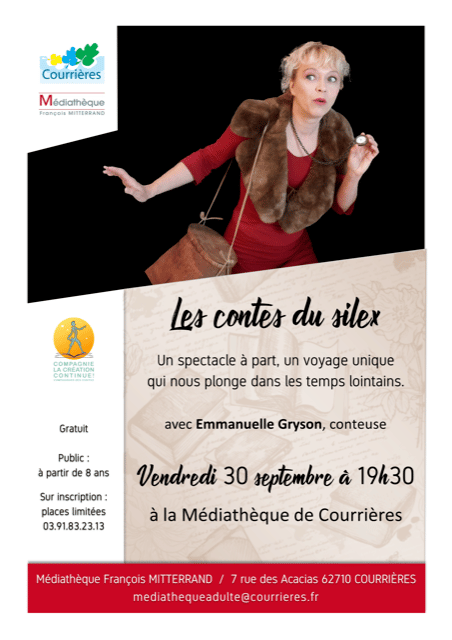 spectacle de contes à la médiathèque de Courrière, septembre 2022