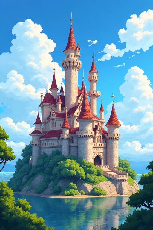 Le château enchanté affiche du spectacle de contes médiévaux, château, princesses et dragons