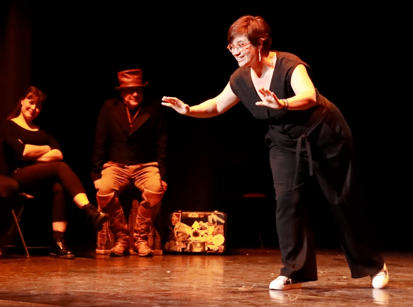 Emmanuelle Gryson et les musiciens du spectacle de conte musical Il était une première fois