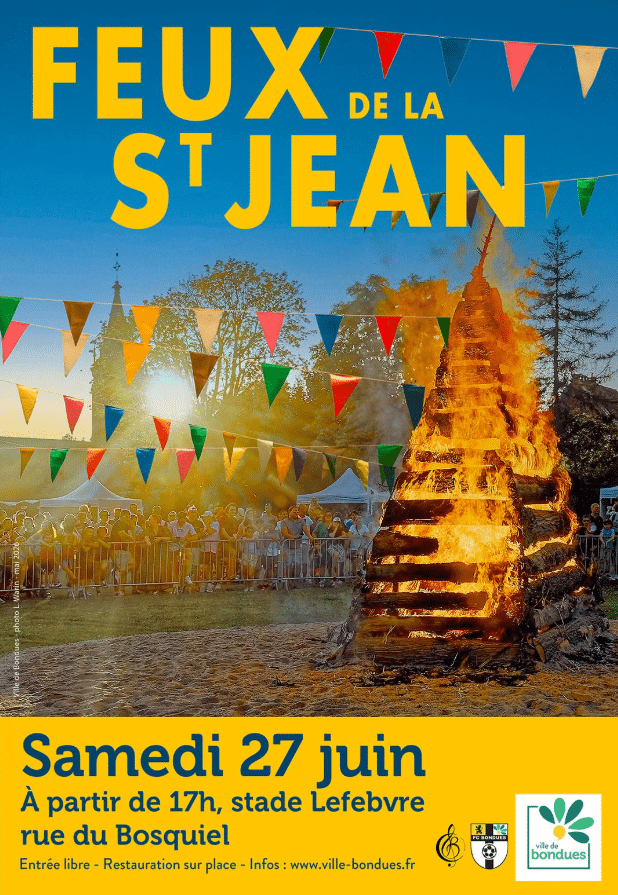 affiche des feux de la saint-Jean 2026 à Bondues