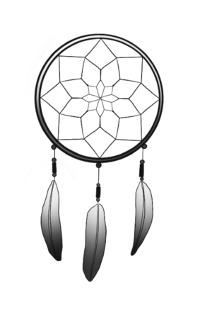 illustration d'un attrape rêve indien réalisé pour les contes du tipi